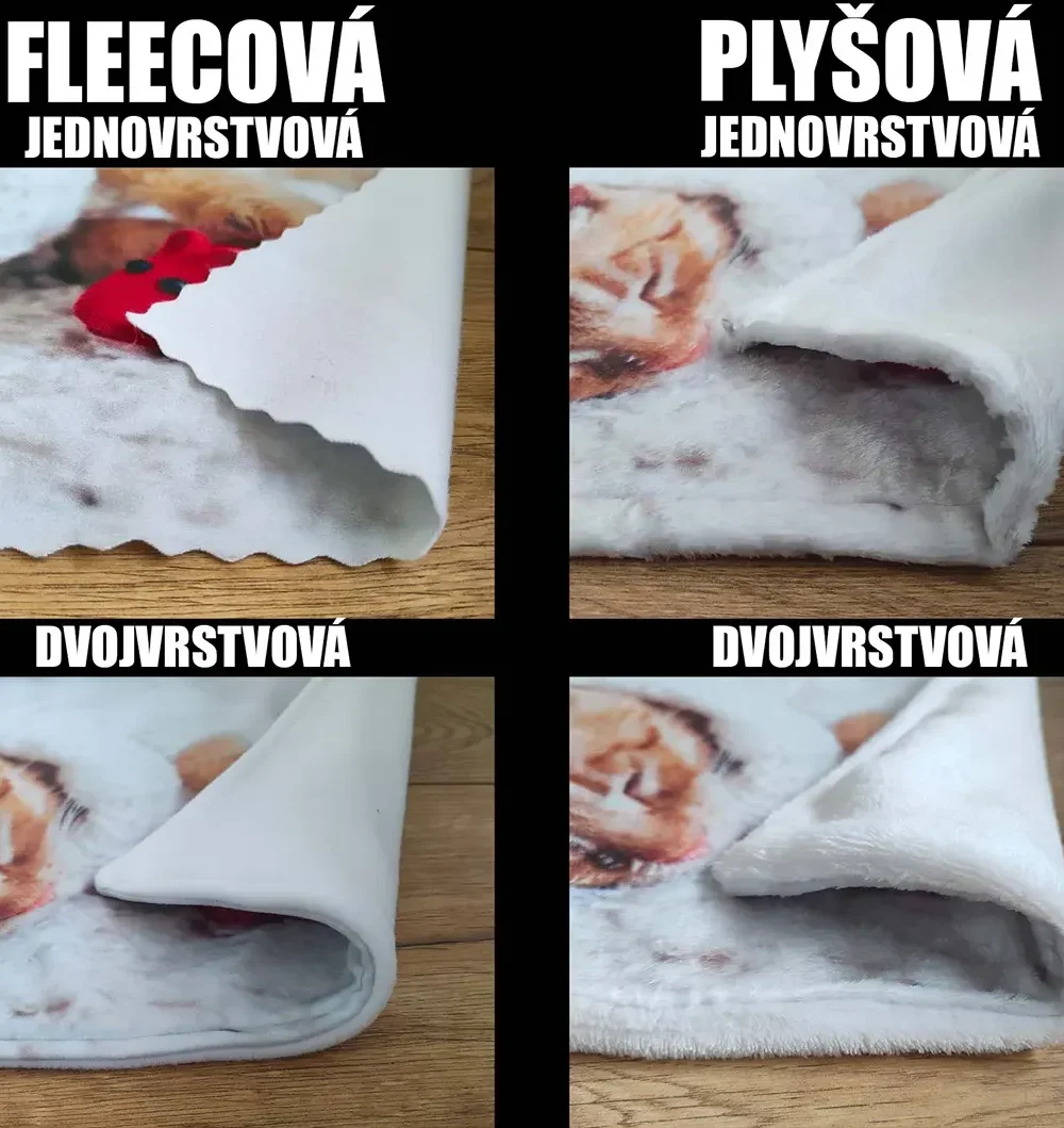 Porovnanie materiálov - koláž