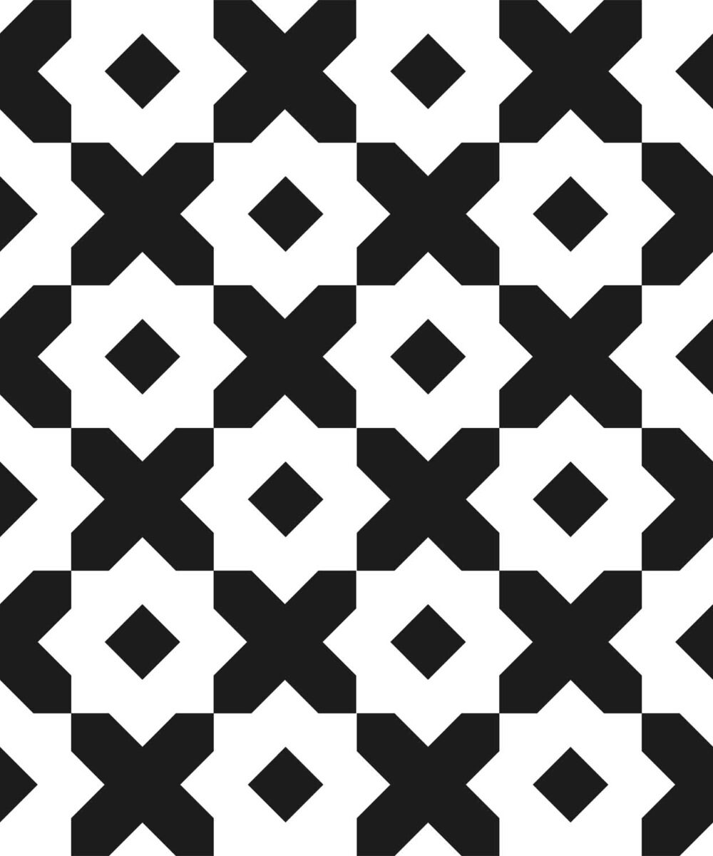 czarno_białe_geometryczne_romby_i_krzyże
